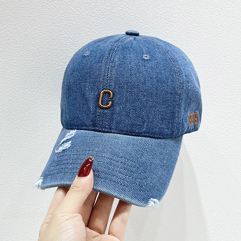 Damen Distressed Denim Baseballmütze Brehn 1784270579