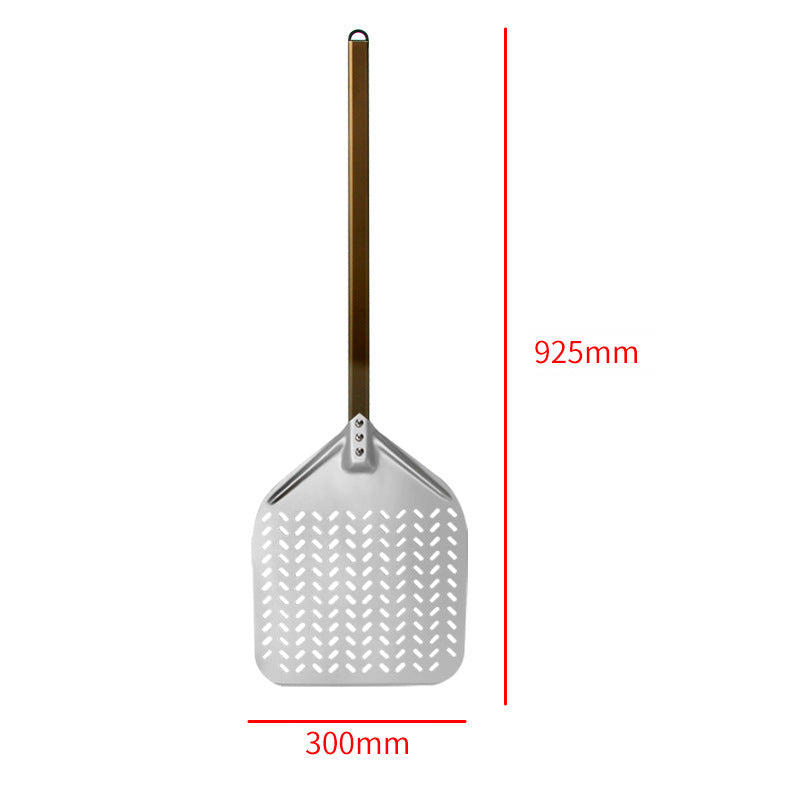 perforierte Aluminium-Pizzaschaufel mit langem ergonomischem verstärktem Griff Brehn