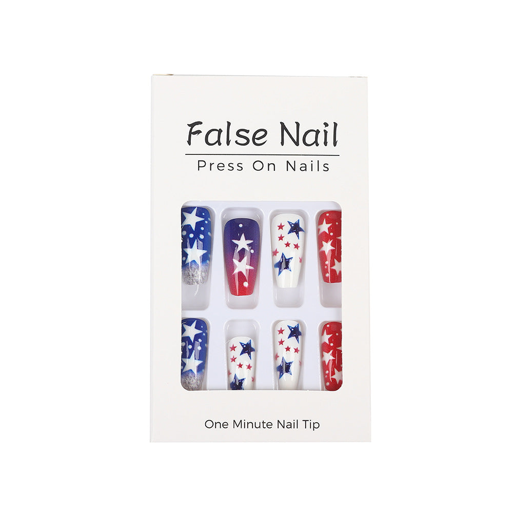 Kunstnägel Set mit patriotischen Stern-Designs Brehn