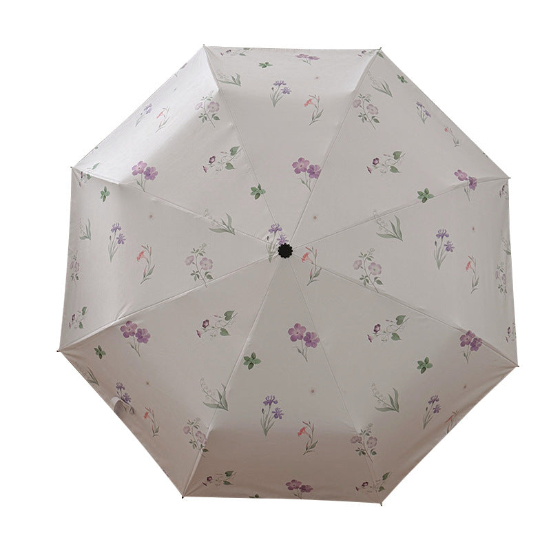 Damen Faltbarer Regenschirm mit elegantem Blumendesign Brehn