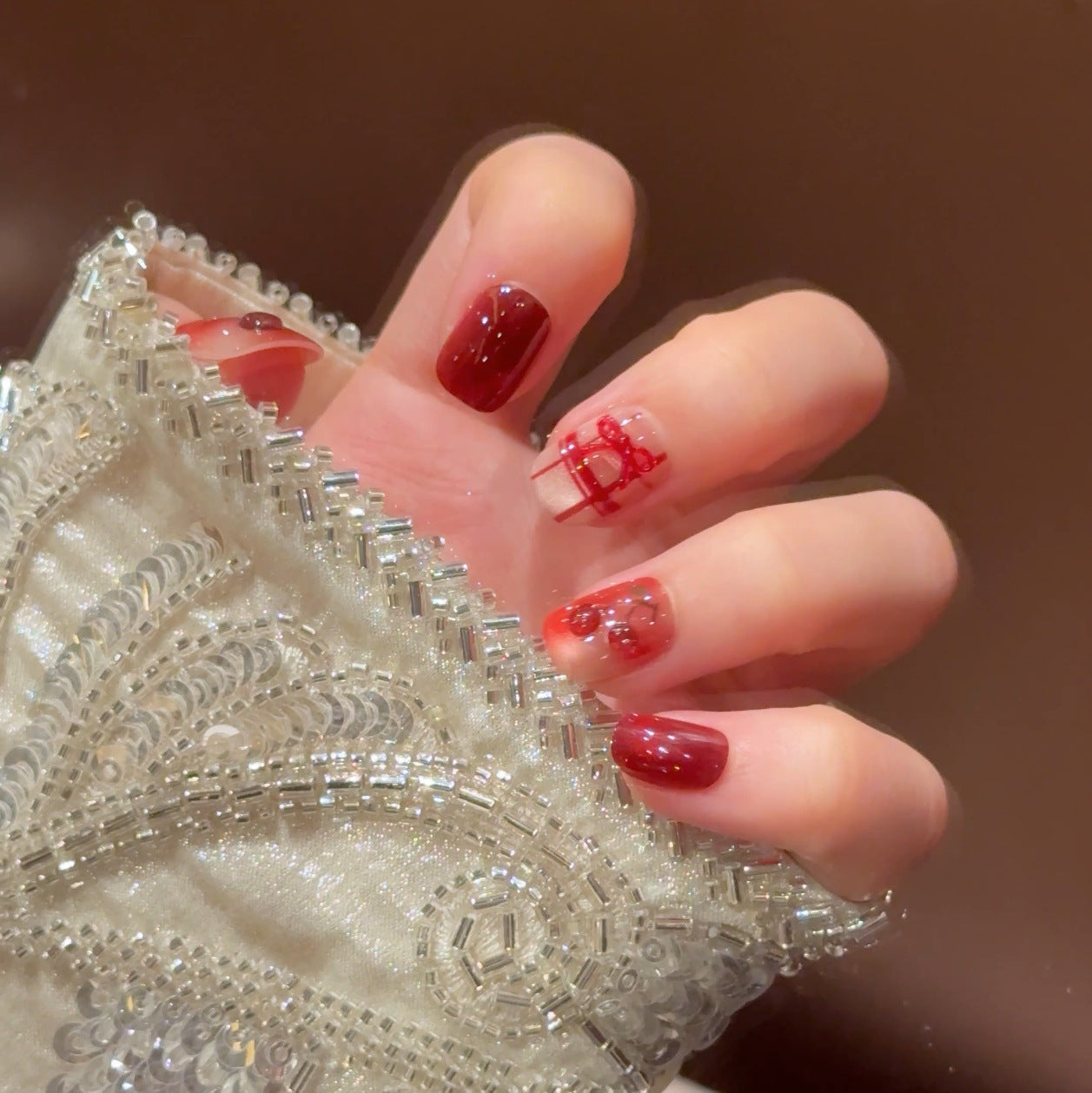 Premium Glitzernde Press-On Nagelerweiterungen Brehn
