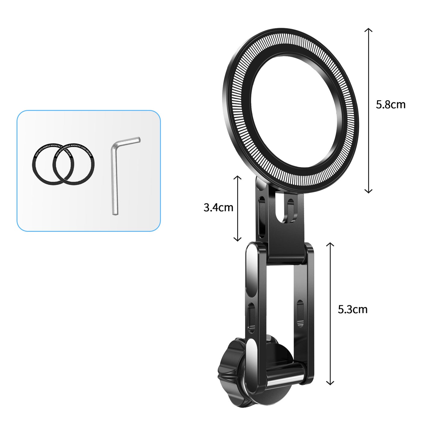 Unisex Ringlicht-Halterung mit flexiblem Gelenk Brehn