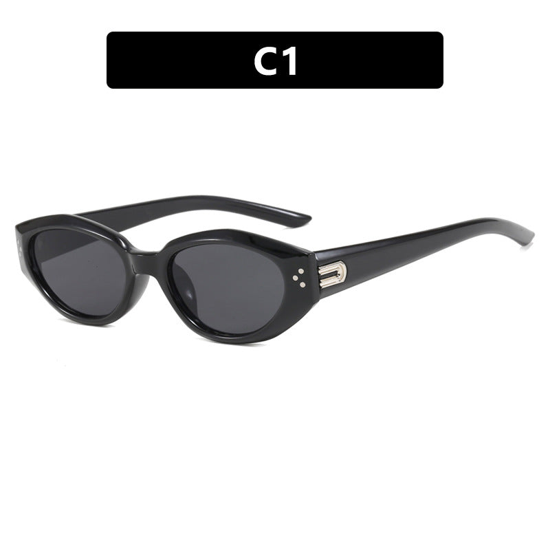 Damen Cat-Eye Sonnenbrille mit akzentuiertem Transparentrahmen und UV-Schutz Brehn