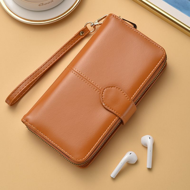 Slim Doppelreißverschluss Wallet mit Handgelenkband Brehn