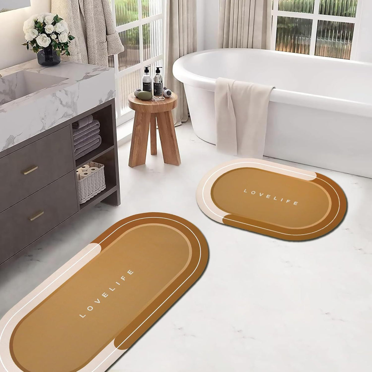 Stylische Badematte Brehn