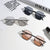 Damen geometrische Sonnenbrille mit modernem Metallrahmen Brehn