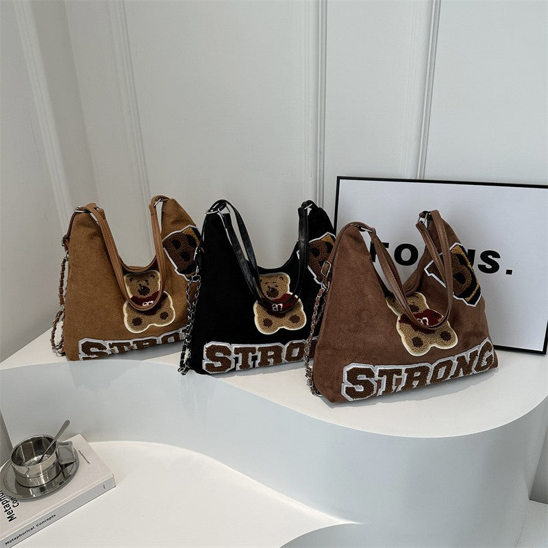 Schultertasche Im Verspielten Bärenmuster Brehn