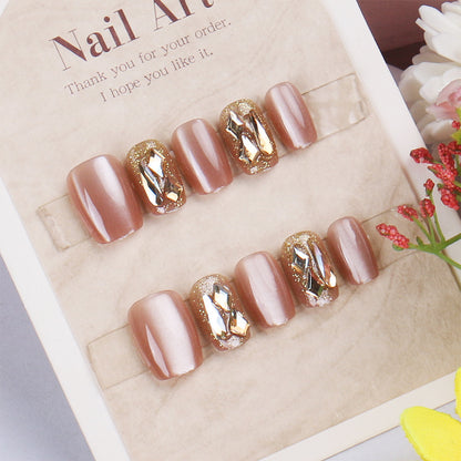Glamorous Press-On Nagelkunstset mit Strassakzenten Brehn