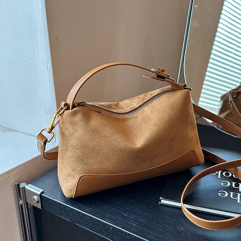 Wildleder Mini Bucket Handtasche