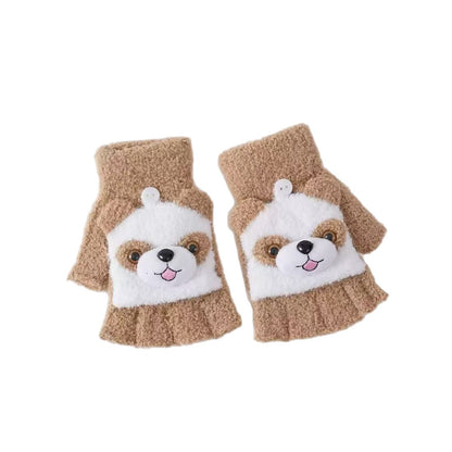 Niedliche Panda-Themen-Fingerlosen Handschuhe Brehn