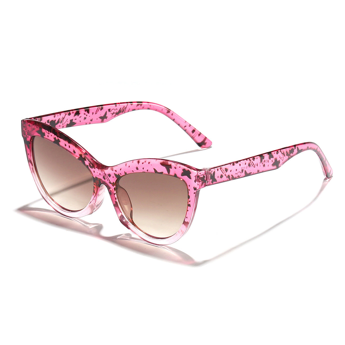Damen trendige Schwarz-Weiß Sonnenbrille Brehn