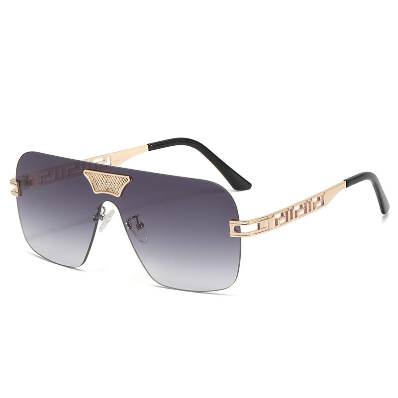 Damen modische Sonnenbrille im futuristischen Stil mit herausragendem Rahmen Brehn