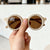 Elegante perlenverzierte runde Sonnenbrille Brehn