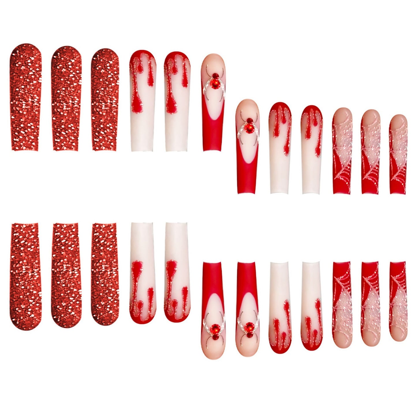 Stylische Lange Acryl-Finger-Nagelkunstverlängerungen Brehn
