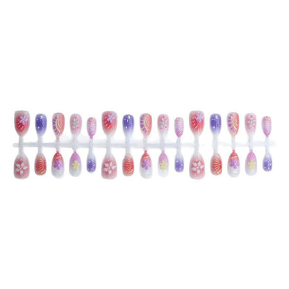 Florale Press-On Nagelkunst Set