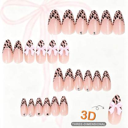 Stylische Tierdruck Press-On Nagelspitzen Brehn
