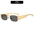 Stylische geometrische rechteckige Sonnenbrille