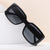 Damen modische quadratische Sonnenbrille mit transparentem Rahmen und innovativem Design Brehn