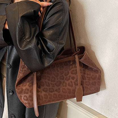 Strukturierte Leopardenmuster Tote Bag
