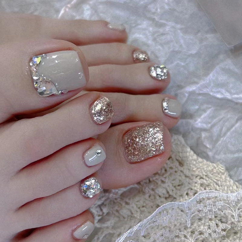 Glamouröses Glitter-Pediküre-Set Brehn
