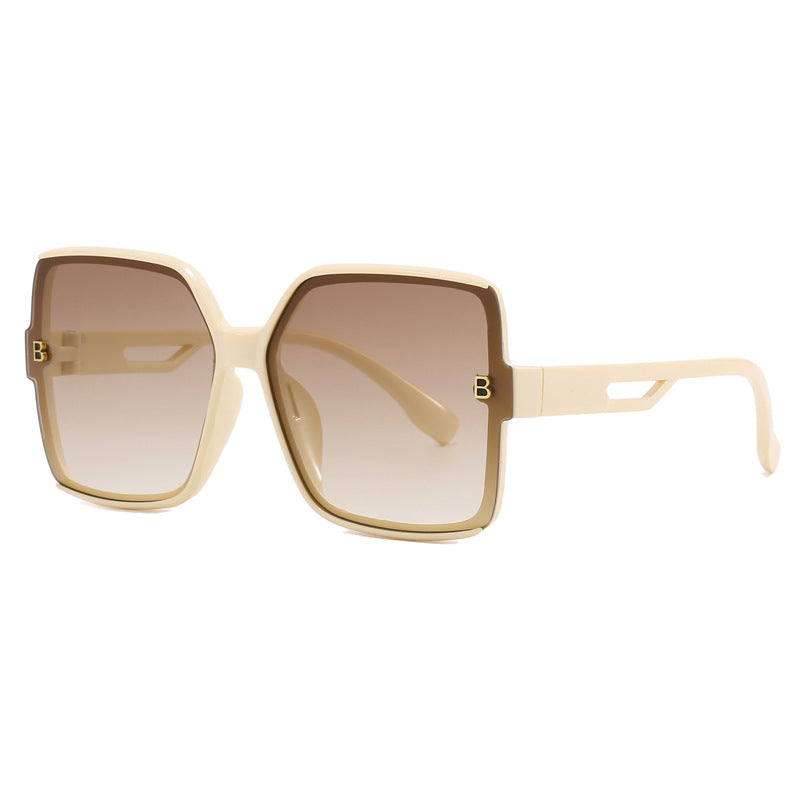 Damen modische oversized Sonnenbrille mit extravaganten Akzenten Brehn