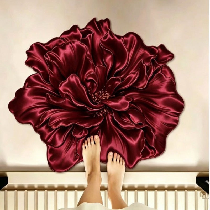 Künstlerischer floral geformter Teppich