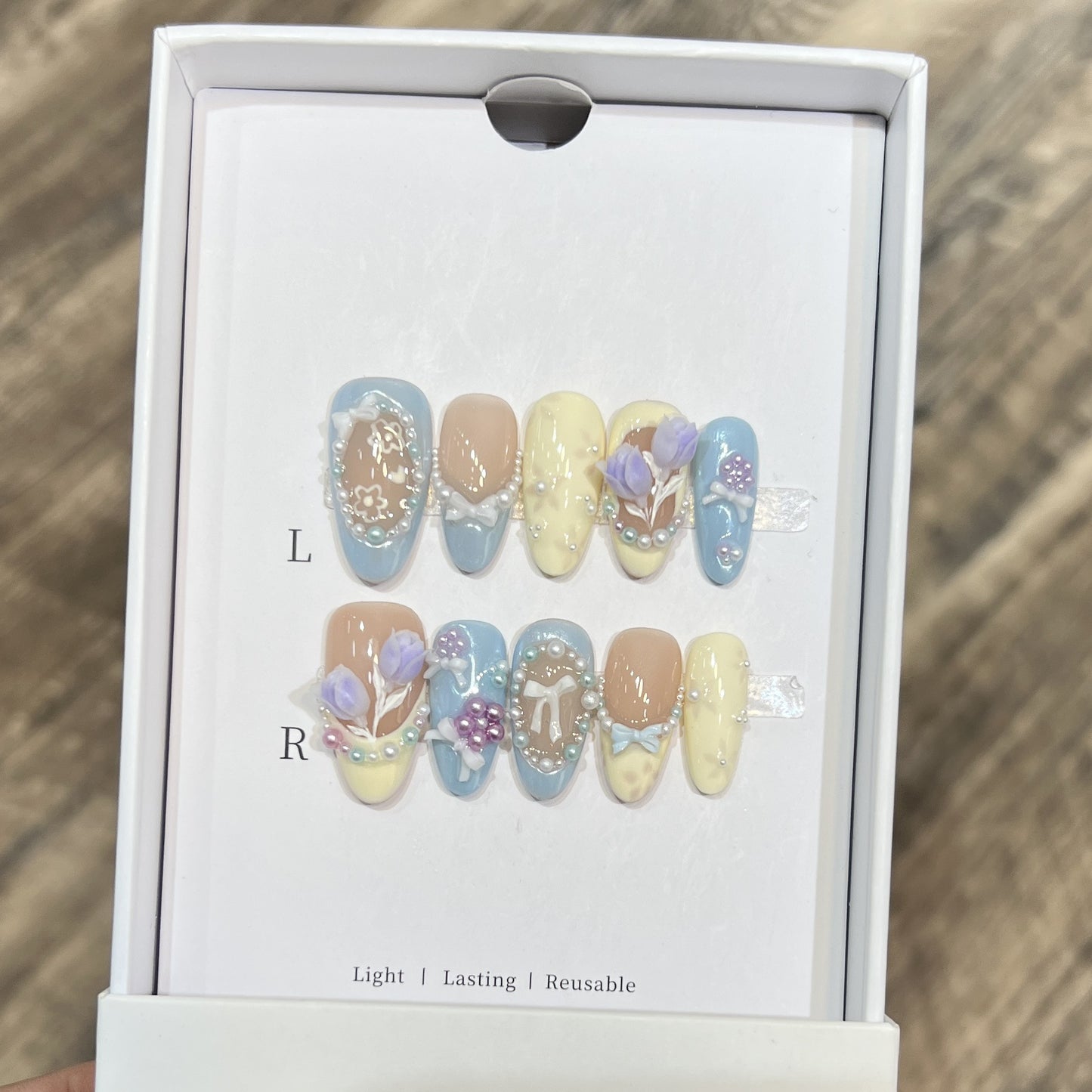 Florale Kunst Press-On Nagelspitzen Brehn