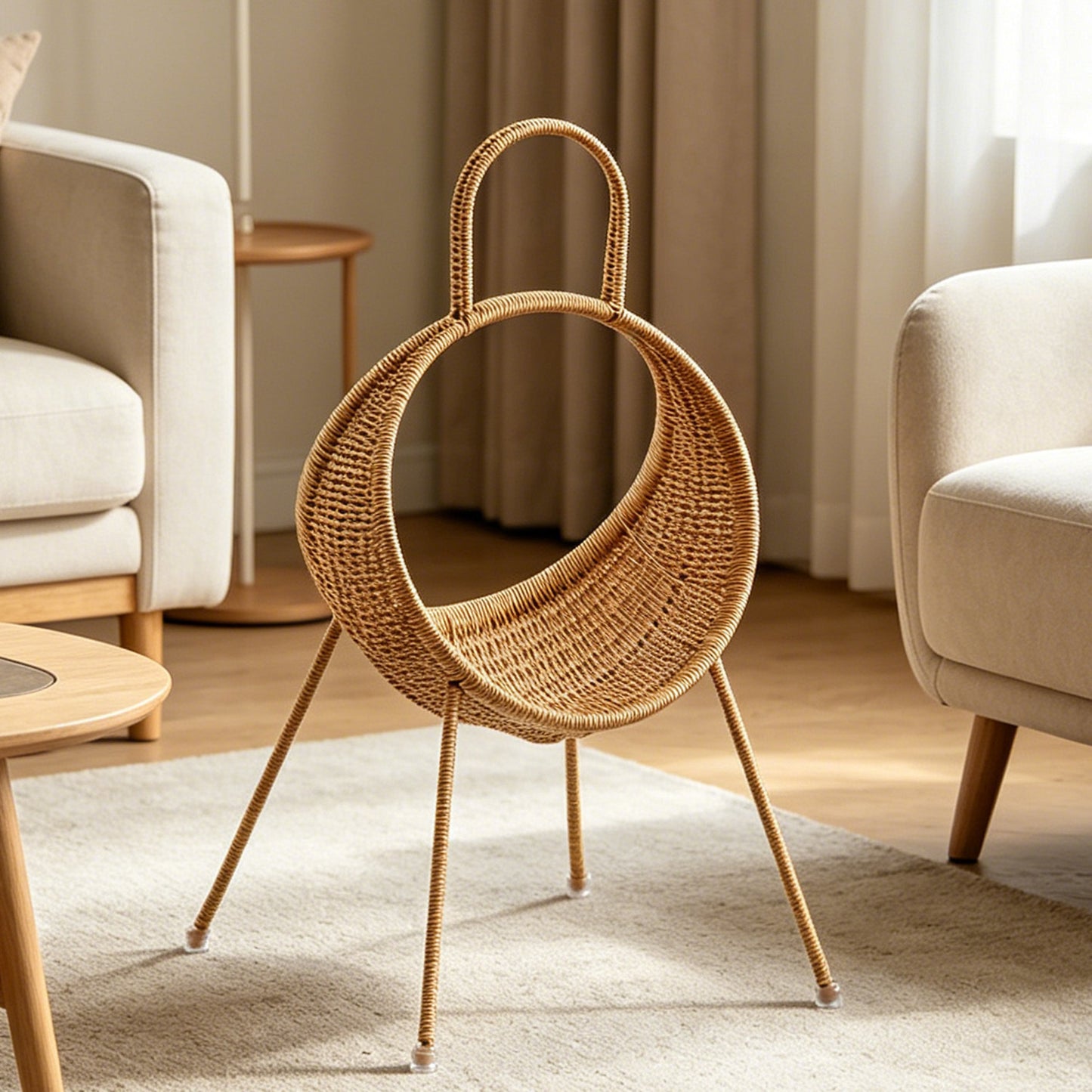 Unisex Designkorb mit geschwungener Form und ergonomischem Tragegriff Brehn