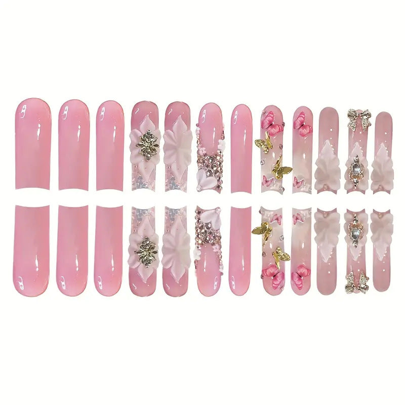 Blumen-inspiriertes Acryl-Nagelkunst Brehn