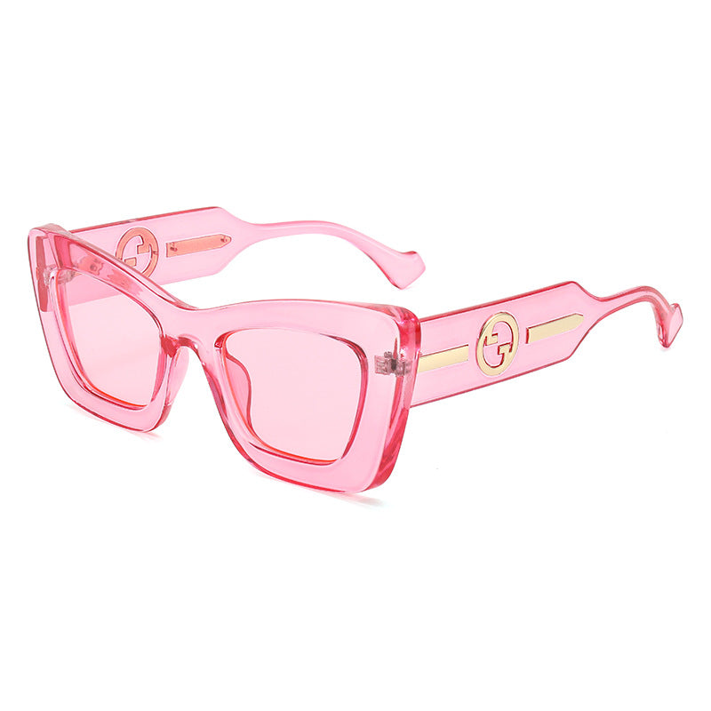 Damen Designer-Sonnenbrille mit markantem geometrischen Rahmen und hochwertiger Verarbeitung Brehn