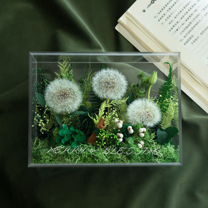 Konservierte Blumenanzeige Box