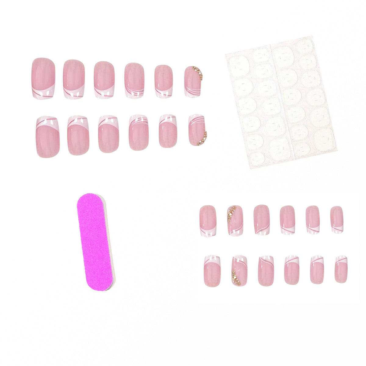 Elegante französische Spitzen-Gel-Nagelerweiterungen Brehn