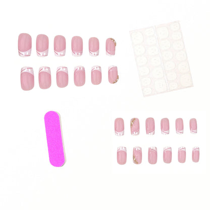 Elegante französische Spitzen-Gel-Nagelerweiterungen Brehn