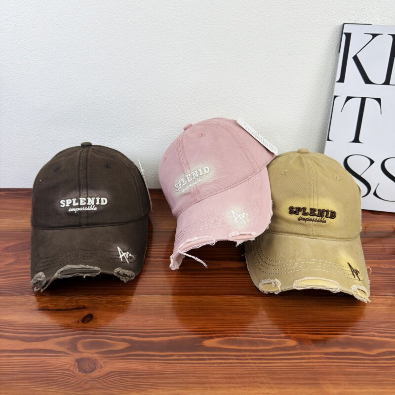 Damen Distressed Graphic Baseball Cap Brehn
