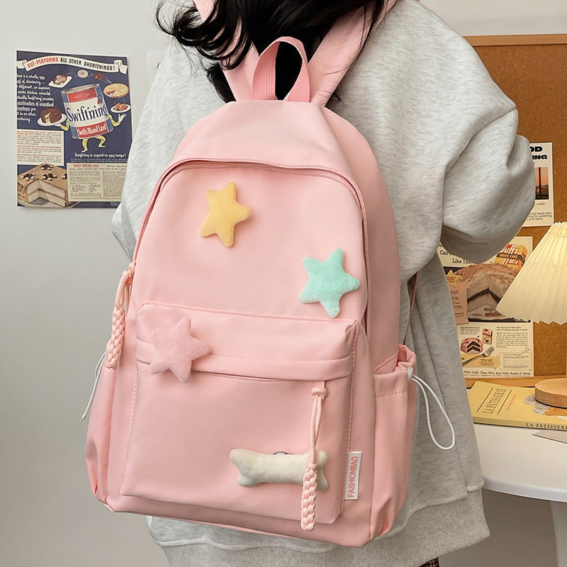 Niedlicher verspielter Rucksack mit Stern-Applikationen