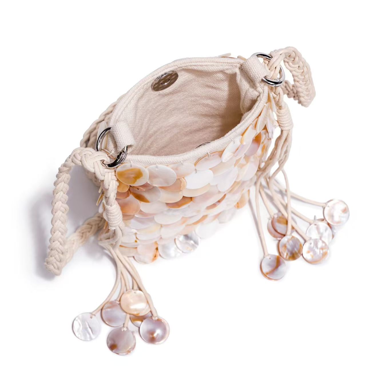 Elegante Muschel-verzierte Umhängetasche Brehn