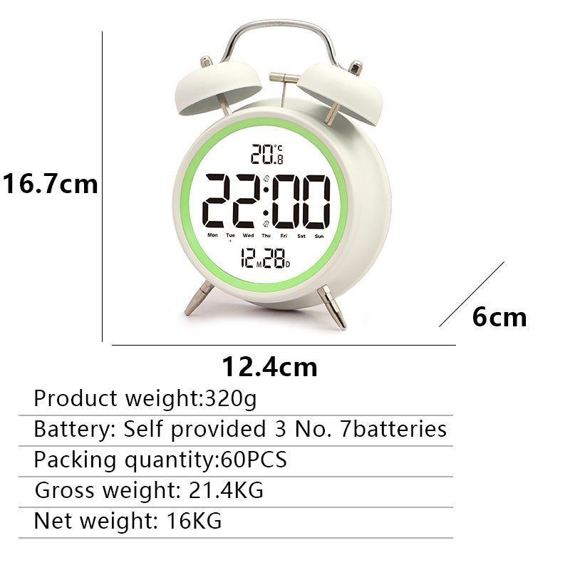 Digitaler Wecker mit Großen Led-Ziffern und Temperatursensor Brehn