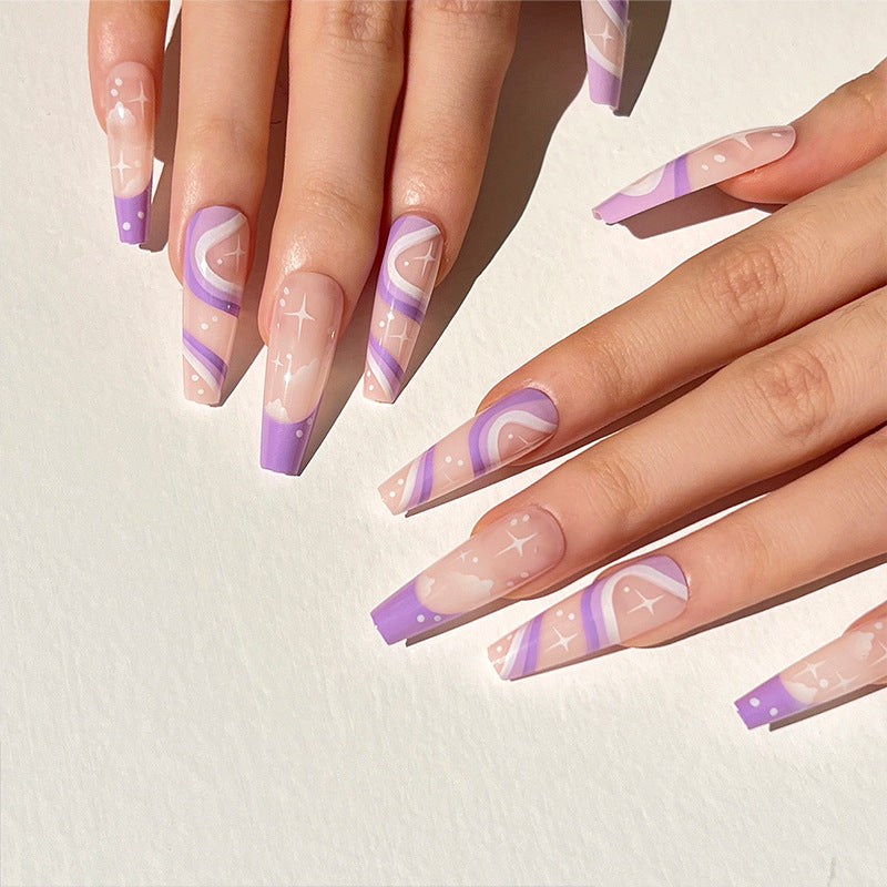 Kunstvolle Nagelverlängerungen mit trendigem Ombre-Design Brehn