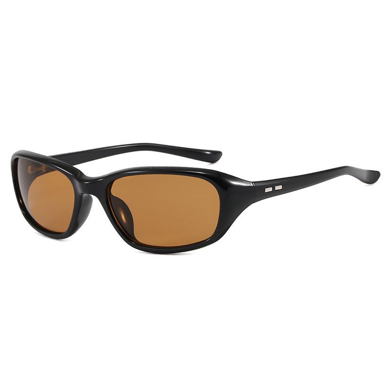 Damen sportliche Sonnenbrille mit breitem, ergonomischem Rahmen Brehn