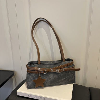 Stylische Faux Wildleder Handtasche