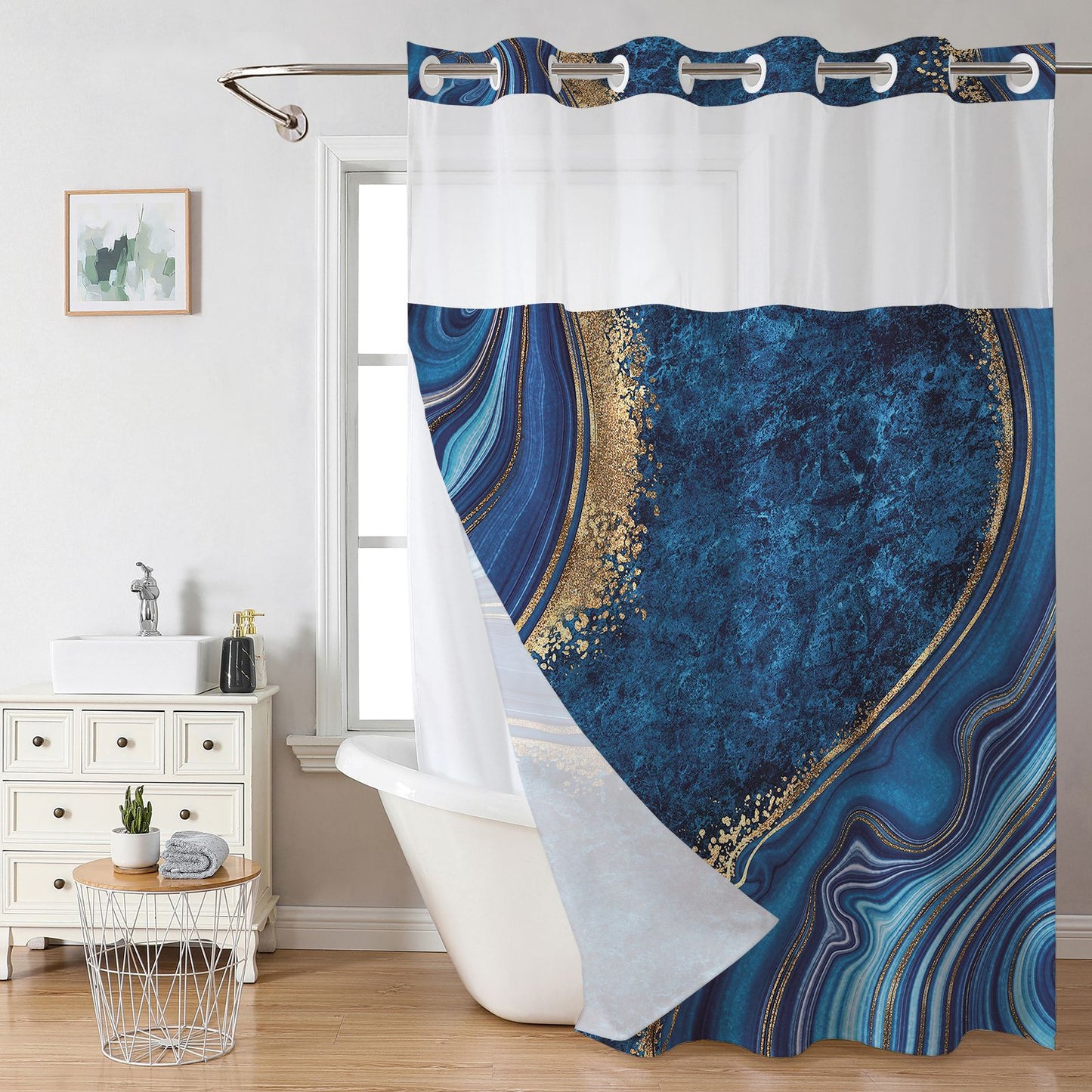 Elegante Marmor Design Duschvorhang Brehn