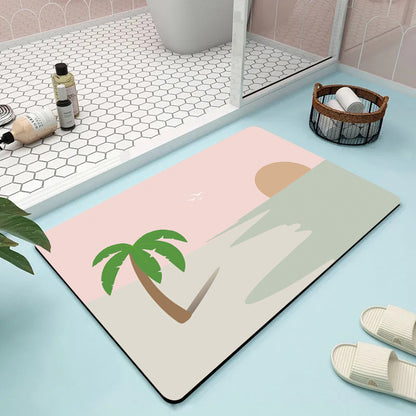 Abstrakte geometrische Badematte