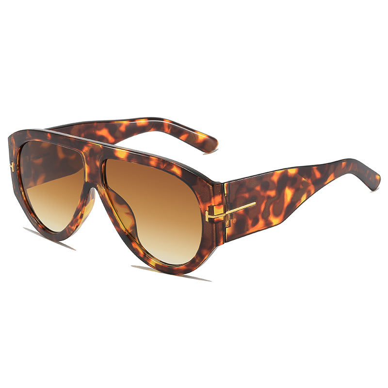 Modebewusste Übergroße Schild-Sonnenbrille Brehn