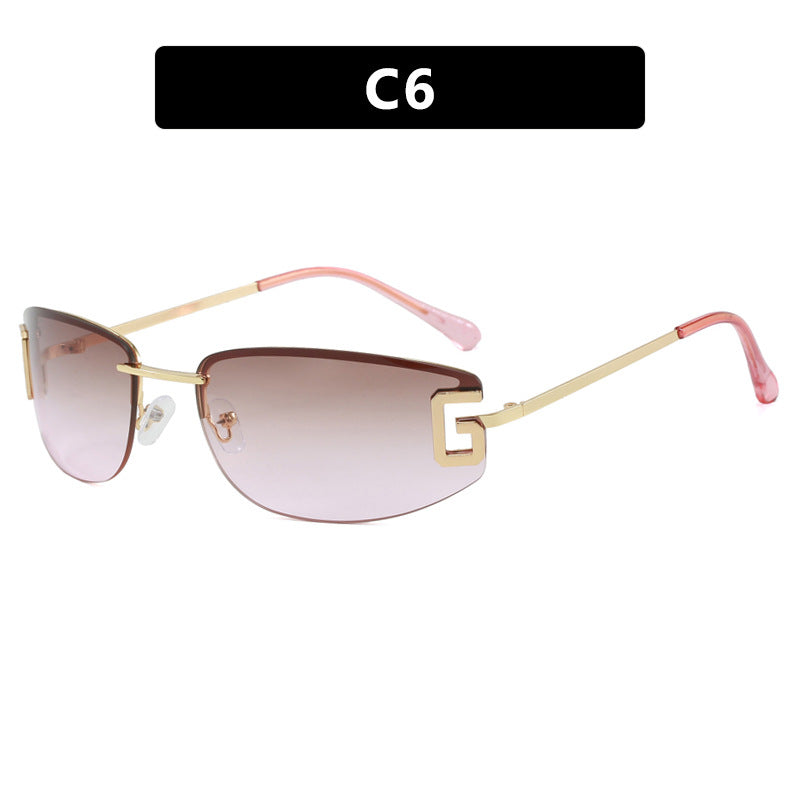 Damen futuristische Sonnenbrille mit sportlichem Design und UV-Schutz Brehn