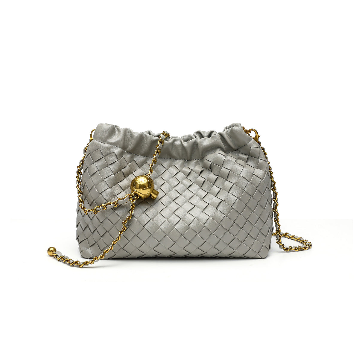 Woven Leather Abendtasche Brehn
