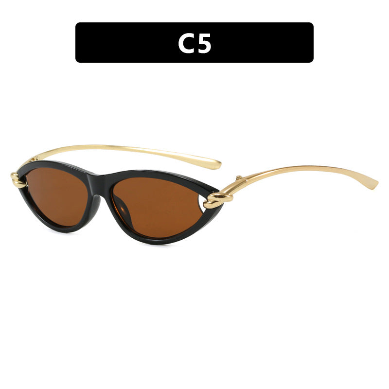 Damen Cat-Eye Sonnenbrille mit elegantem Metallrahmen und schützendem UV-Filter Brehn