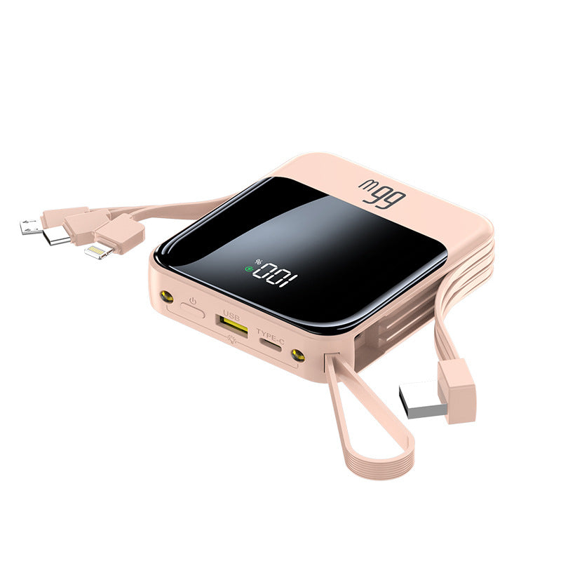 Tragbare Powerbank mit Intelligentem Kabelmanagement und Digitaler Anzeige Brehn