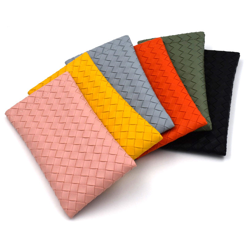 Woven Leather Clutch Wallet Brehn