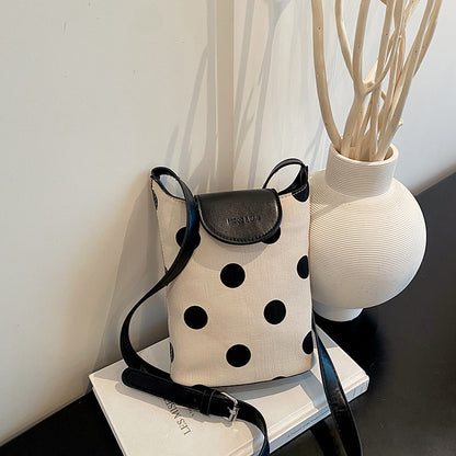 WoStylish Gepunktete Mini Umhängetasche Brehn