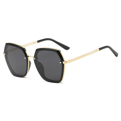 Elegante geometrische Rahmensonnenbrille